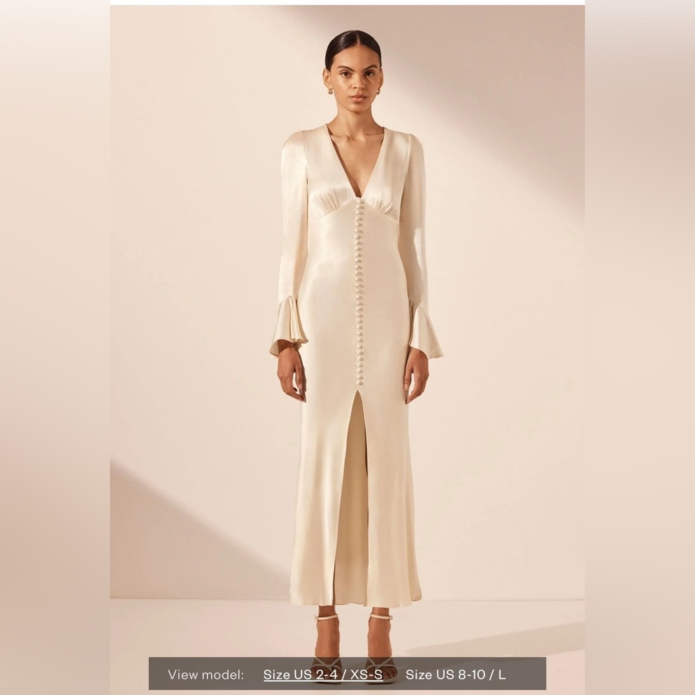 Shona Joy La Lune Frill Cuff Dress